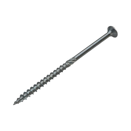 Parafuso de madeira aglomerado cabeça fresada TORX T30 6X100 roscado sobre 60 Aço zinco branco