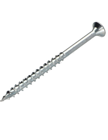 Parafuso de madeira aglomerado cabeça fresada TORX T25 4,5X60 roscado sobre 36 Aço zinco branco