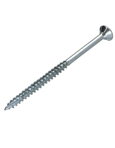 Parafusos de madeira e aglomerado TEKOR cabeça fresada dentado 5X70 roscado sobre 42 TORX T25 Aço zinco branco cut