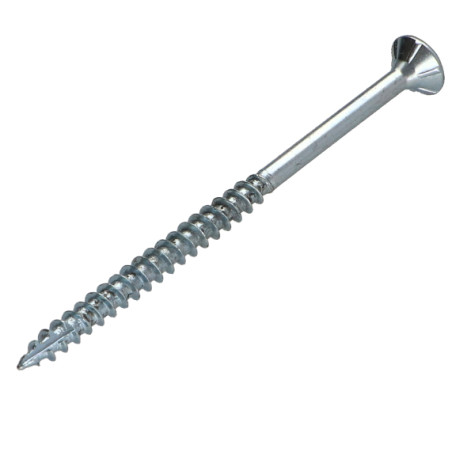 Parafusos de madeira e aglomerado TEKOR cabeça fresada dentado 5X70 roscado sobre 42 TORX T25 Aço zinco branco cut