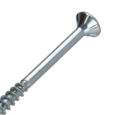 Parafusos de madeira e aglomerado TEKOR cabeça fresada dentado 5X70 roscado sobre 42 TORX T25 Aço zinco branco cut
