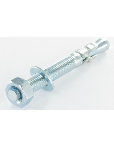 Bucha metálica Fixações M10X80 Aço zinco branco
