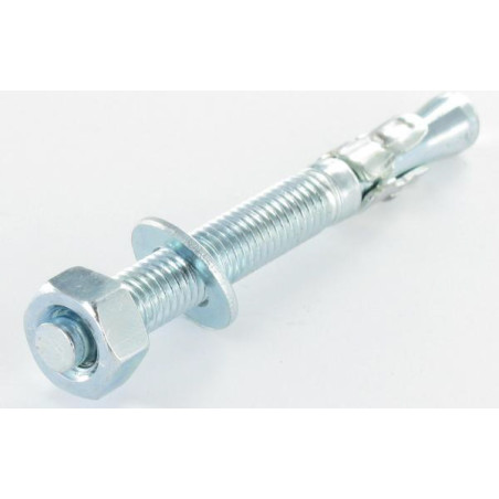 Bucha metálica Fixações M10X80 Aço zinco branco