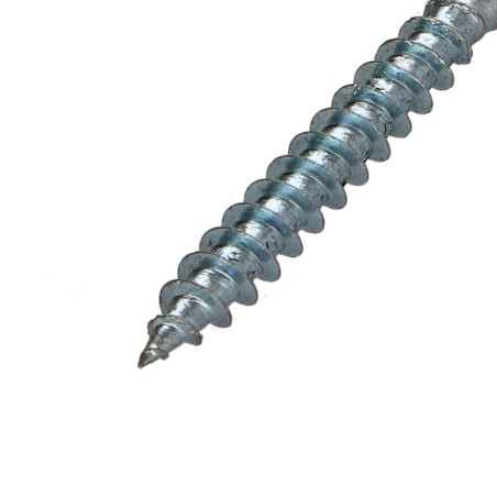 Parafuso de madeira aglomerado cabeça fresada Pozi PZ6 4,5X35 rosca total Aço zinco branco RAL9004 preto segurança