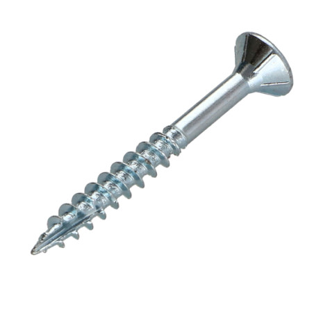 Parafusos de madeira e aglomerado TEKOR cabeça fresada dentado 4X35 roscado sobre 21 TORX T20 Aço zinco branco cut