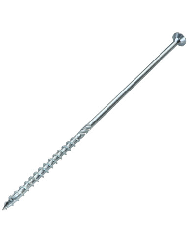 Parafuso de moldura TEKOR cabeça fresada dentado TORX T30 6X200 roscado sobre 100 cut ponto antifenda tipo 17 Aço
