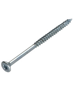 Parafusos de madeira e aglomerado TEKOR cabeça fresada dentado 6X60 roscado sobre 36 TORX T30 Aço zinco branco cut