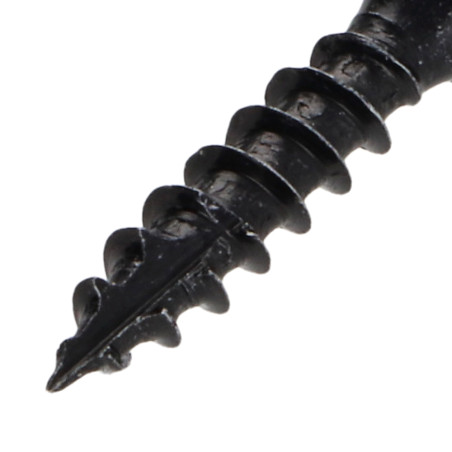 Parafuso de madeira aglomerado cabeça fresada TORX T15 3,5 x 20 rosca total Aço zinco preto