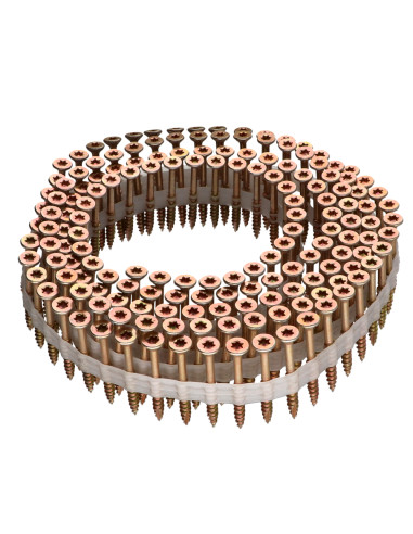 Vendido em rolos de 160 Parafusos de madeira e aglomerado TEKOR cabeça fresada dentado 4X40 roscado sobre 22 TORX T20