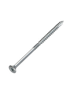 Parafusos de madeira e aglomerado TEKOR cabeça fresada dentado 5X100 roscado sobre 60 TORX T25 Aço zinco branco cut