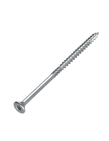 Parafusos de madeira e aglomerado TEKOR cabeça fresada dentado 5X100 roscado sobre 60 TORX T25 Aço zinco branco cut