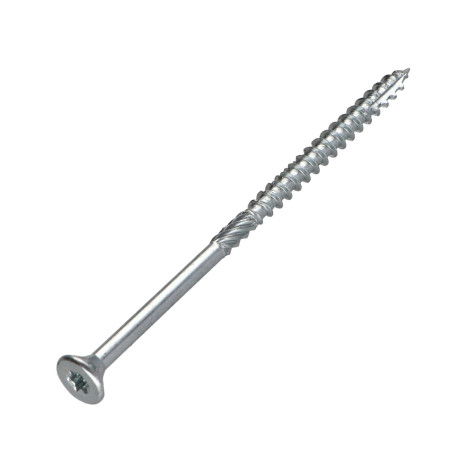 Parafusos de madeira e aglomerado TEKOR cabeça fresada dentado 5X100 roscado sobre 60 TORX T25 Aço zinco branco cut