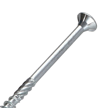 Parafusos de madeira e aglomerado TEKOR cabeça fresada dentado 5X100 roscado sobre 60 TORX T25 Aço zinco branco cut