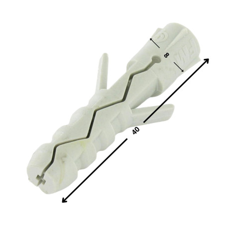 Bucha Nylon 8X40 sem gola - Parafuso Express