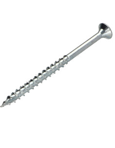 Parafusos de madeira e aglomerado TEKOR cabeça fresada dentado 4,5X70 roscado sobre 42 TORX T20 Aço zinco branco cut 2