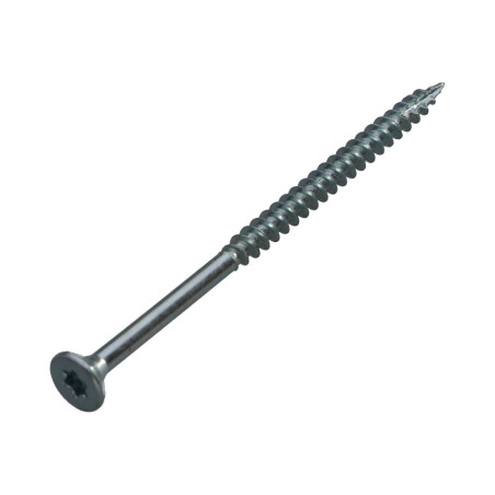 Parafusos de madeira e aglomerado TEKOR cabeça fresada dentado 4,5X70 roscado sobre 42 TORX T20 Aço zinco branco cut