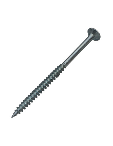 Parafusos de madeira e aglomerado TEKOR cabeça fresada dentado 4,5X70 roscado sobre 42 TORX T20 Aço zinco branco cut