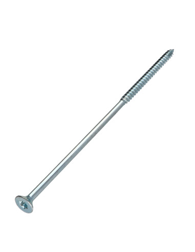 Parafusos de madeira e aglomerado TEKOR cabeça fresada dentado 6X160 roscado sobre 70 TORX T30 Aço zinco branco cut