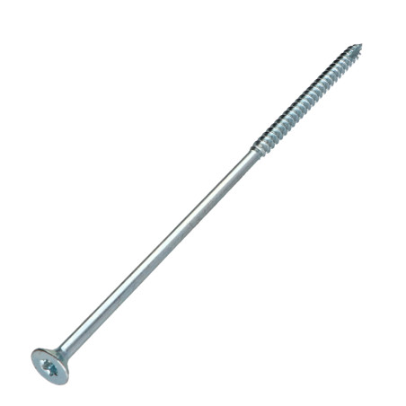 Parafusos de madeira e aglomerado TEKOR cabeça fresada dentado 6X160 roscado sobre 70 TORX T30 Aço zinco branco cut