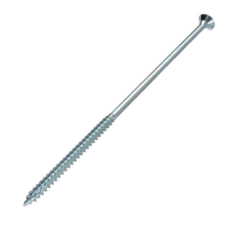 Parafusos de madeira e aglomerado TEKOR cabeça fresada dentado 6X160 roscado sobre 70 TORX T30 Aço zinco branco cut