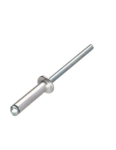 Blindklinknagels Aluminium Staalstaaf 4,8 x 12 cabeça plana