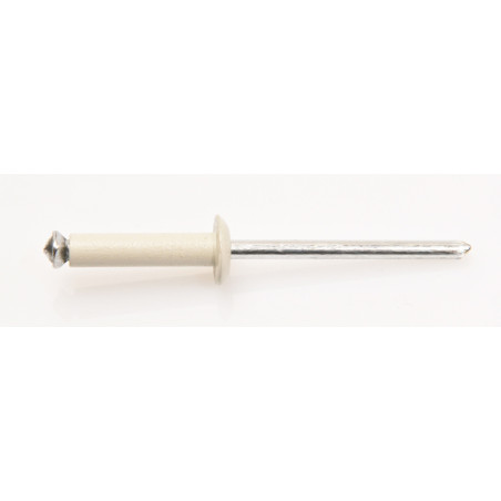 Rebite descascado GOSTAR Alumínio Pino de aço Cabeça redonda padrão 4X16 RAL9002 branco acinzentado