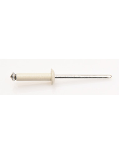 Rebite descascado GOSTAR Alumínio Pino de aço Cabeça redonda padrão 4X20 RAL9002 branco acinzentado