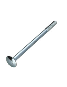 Parafuso cabeça redonda gola quadrada M10X130 rosca parcial Aço zinco branco