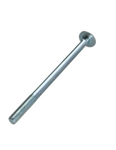 Parafuso cabeça redonda gola quadrada M12X170 rosca parcial Aço zinco branco 2