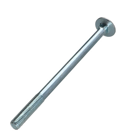 Parafuso cabeça redonda gola quadrada M16X150 rosca parcial Aço zinco branco