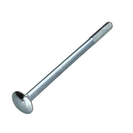 Parafuso cabeça redonda gola quadrada M6X110 rosca parcial Aço zinco branco