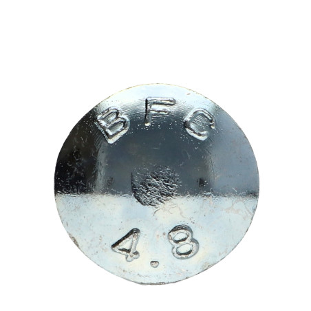 Parafuso cabeça redonda gola quadrada M10X150 rosca parcial Aço zinco branco