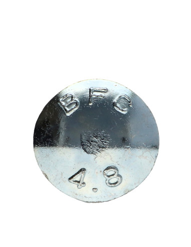 Parafuso cabeça redonda gola quadrada M20X180 rosca parcial Aço zinco branco