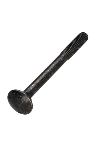 Parafuso cabeça redonda gola quadrada M5X55 rosca parcial Aço zinco preto