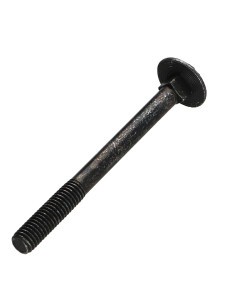 Parafuso cabeça redonda gola quadrada M5X55 rosca parcial Aço zinco preto 2