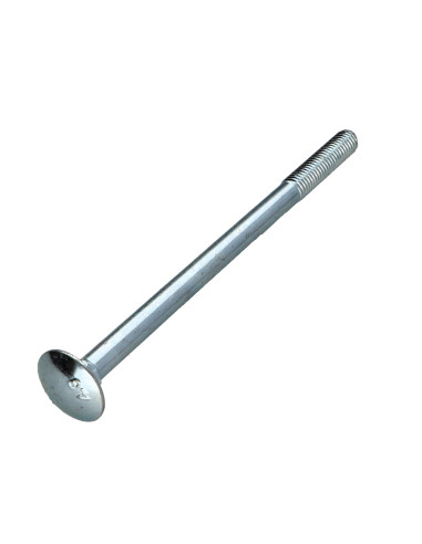 Parafuso cabeça redonda gola quadrada M10X110 rosca parcial Aço zinco branco