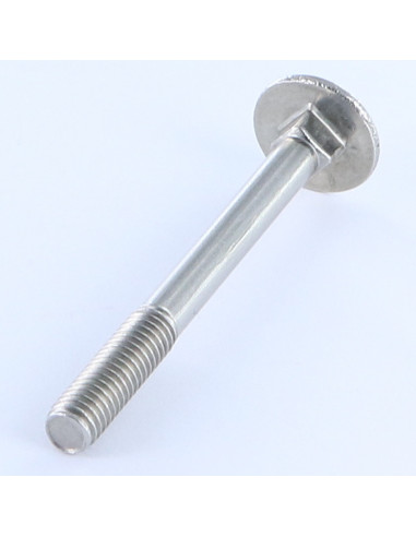 Parafuso cabeça redonda gola quadrada M16X300 rosca parcial Aço zinco branco