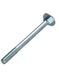 Parafuso cabeça redonda gola quadrada M6X70 rosca parcial Classe 8.8 Aço zinco branco 2