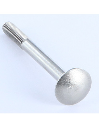 Parafuso cabeça redonda gola quadrada M12X380 rosca parcial Aço zinco branco