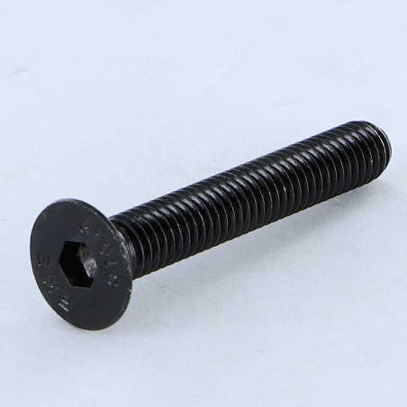 Parafuso de metais cabeça fresada hexagonal oca FHC M10X50 rosca total classe 10.9 chave de 6 Aço bruto