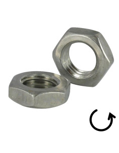 Porca hexagonal baixa hm/contraporca passo de rosca esquerda M24 passo de rosca fino passo de rosca de 200 Aço 2