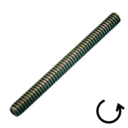 Perno roscado TR14X4 1 metro trapezoidal esquerda Aço bruto