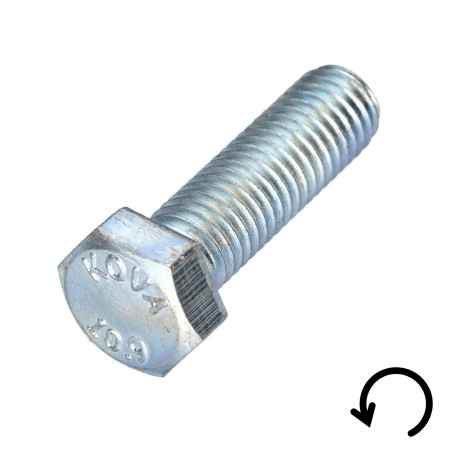 Parafuso de metais cabeça hexagonal passo de rosca esquerda M10X40 classe 10.9 aço geométrico