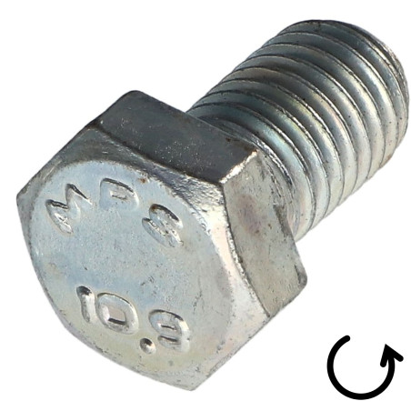 Parafuso de metais cabeça hexagonal passo de rosca esquerda M8X16 classe 10.9 aço geométrico