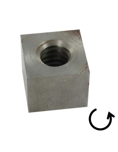 Porca Quadrada VKM cabeça redonda 20X4 trapezoidal esquerda Aço bruto 2