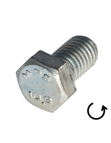 Parafuso de metais cabeça hexagonal passo de rosca esquerda M4X16 classe 10.9 aço geométrico