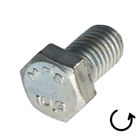 Parafuso de metais cabeça hexagonal passo de rosca esquerda M4X16 classe 10.9 aço geométrico