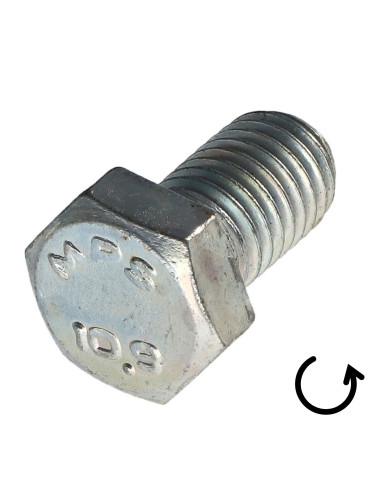 Parafuso de metais cabeça hexagonal passo de rosca esquerda M6X16 classe 10.9 aço geométrico