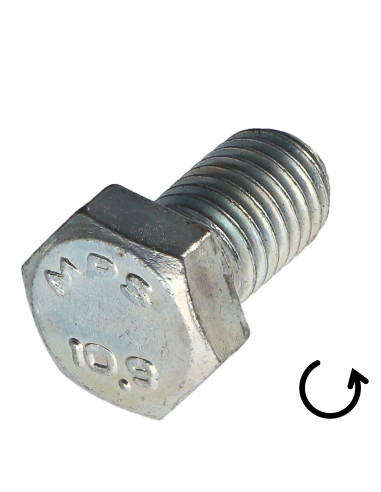Parafuso de metais cabeça hexagonal passo de rosca esquerda M10X16 classe 10.9 aço geométrico