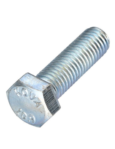 Parafuso de metais cabeça hexagonal passo de rosca esquerda M6X50 classe 10.9 aço geométrico